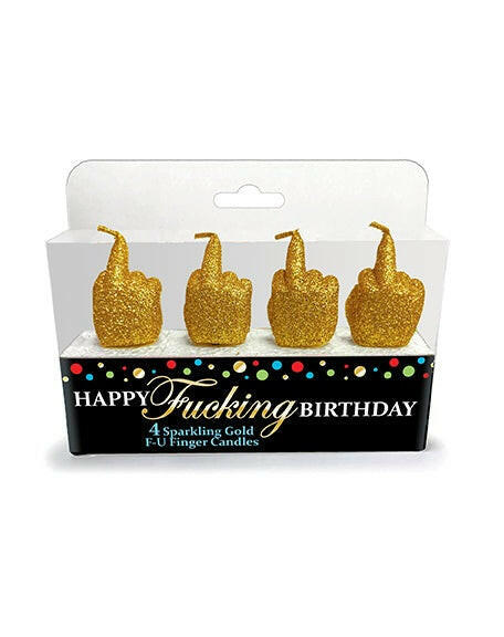 Happy Fucking Birthday FU Finger Candle Set