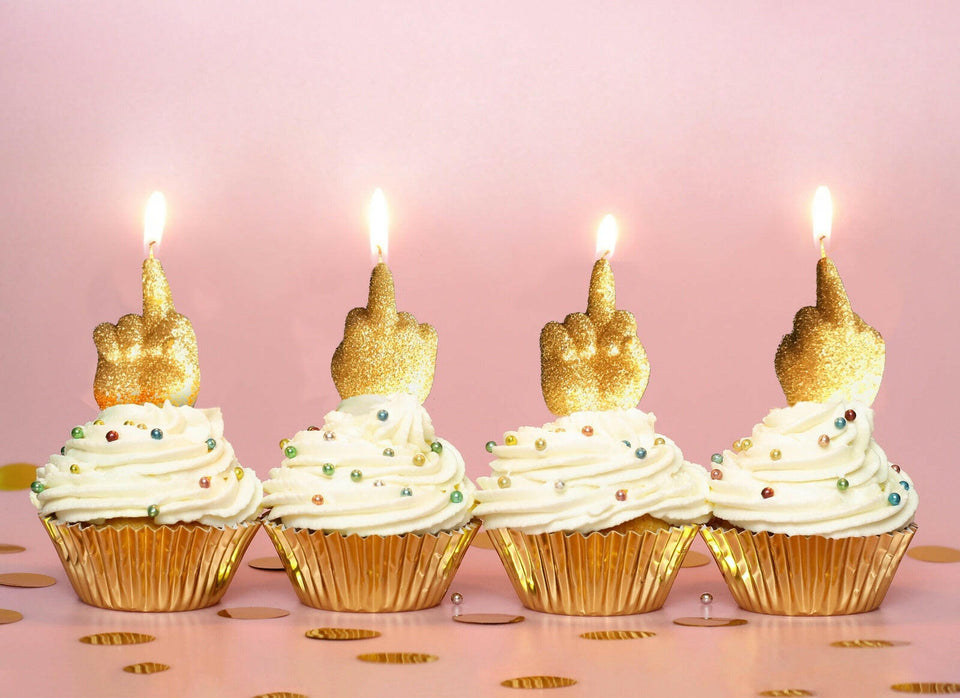 Happy Fucking Birthday FU Finger Candle Set