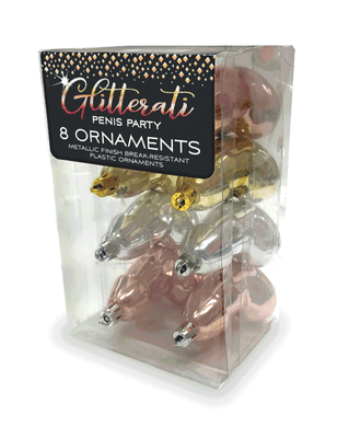 Glitterati Penis Metallic Ornaments