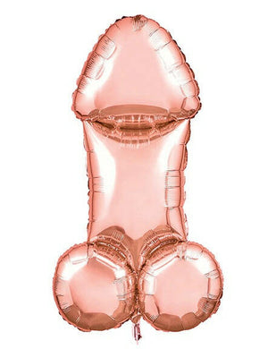 Glitterati Penis 3ft Rose Gold Mylar Balloon