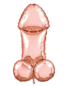 Glitterati Penis 3ft Rose Gold Mylar Balloon