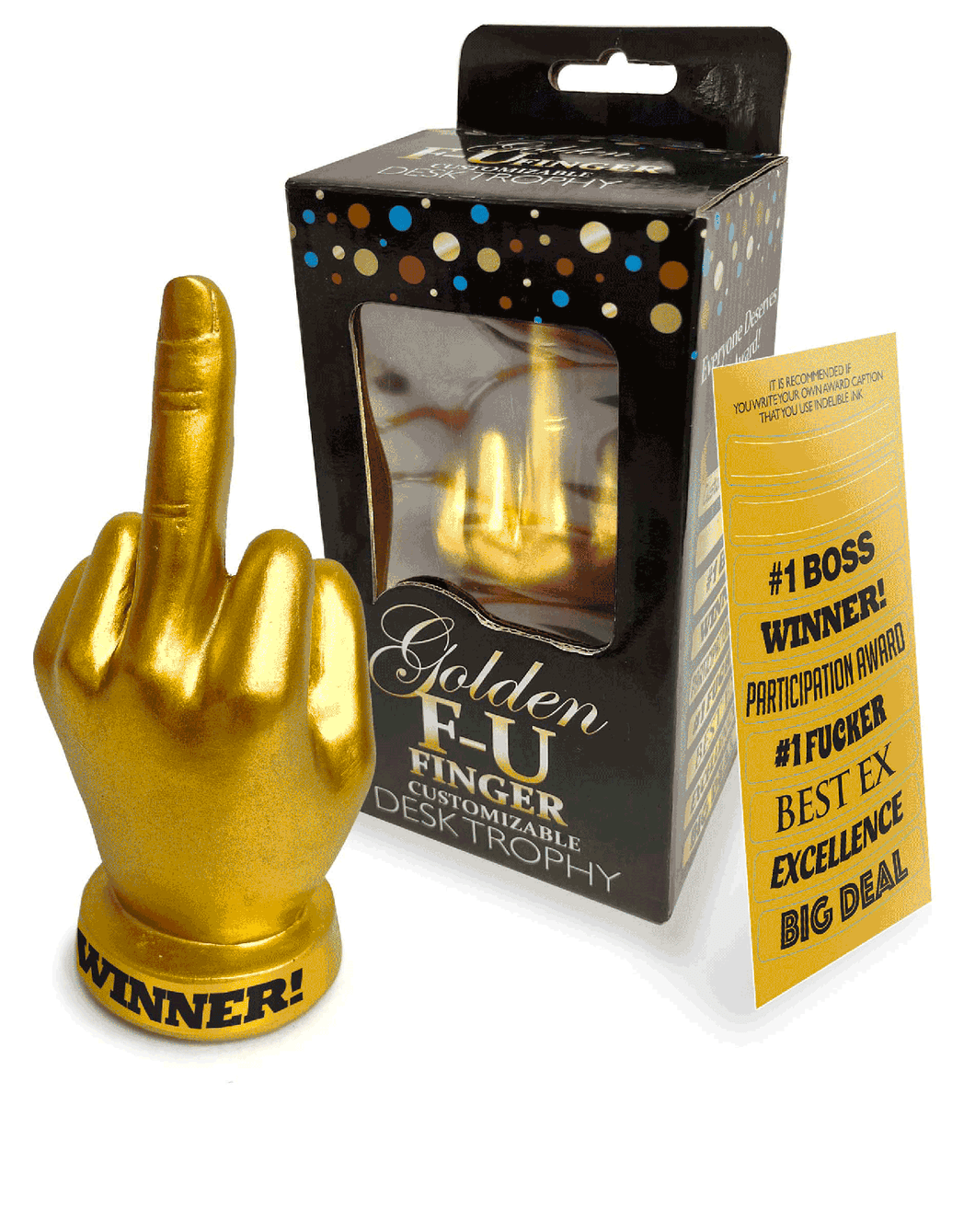 Golden FU Finger Trophy