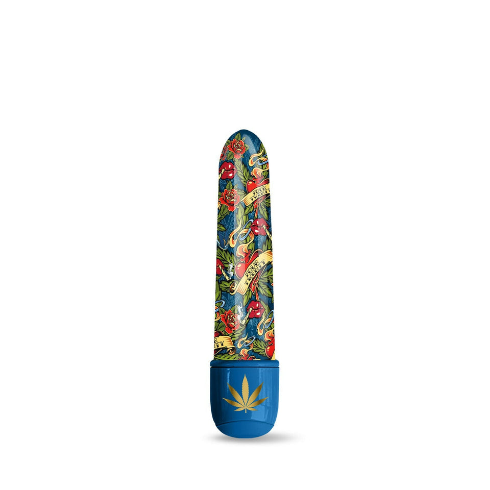 Buzzed 5" Mini Vibe, Ten Function, Blue Dream w/storage bag