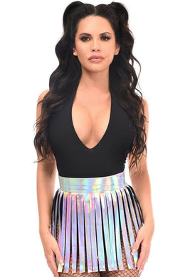 Silver Holo Fringe Skirt