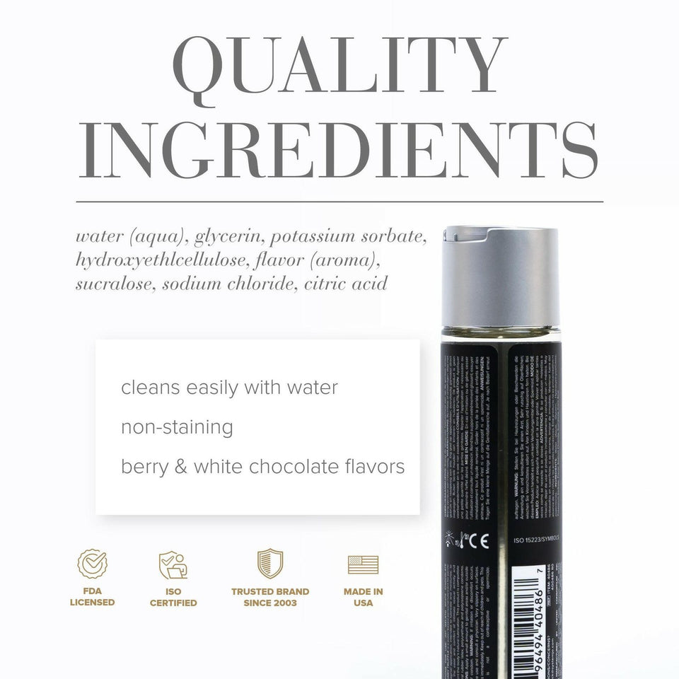 White Chocolate Raspberry Truffle Gelato Flavored Lubricant