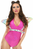 Silver Holo Large Butterfly Wing Body Harness
