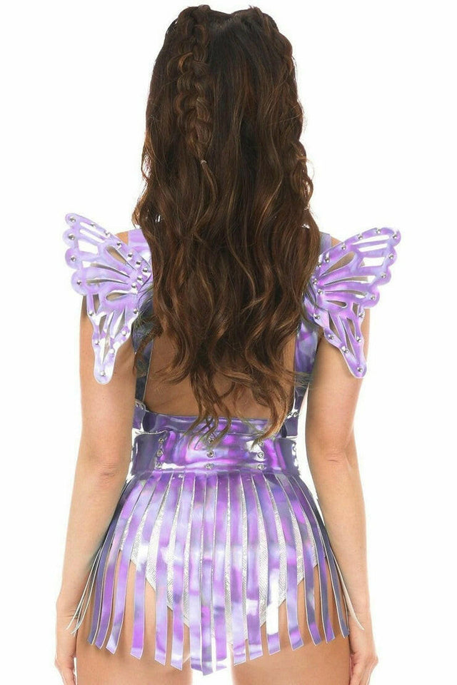 Lavender Holo Body Harness w/Wings - Small