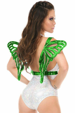 Green Holo Large Butterfly Wing Body Harness