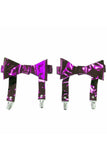 Purple Metallic Garters set of 2