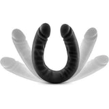 Ruse Silicone Double Headed Dildo-Black 18