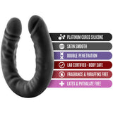 Ruse Silicone Double Headed Dildo-Black 18