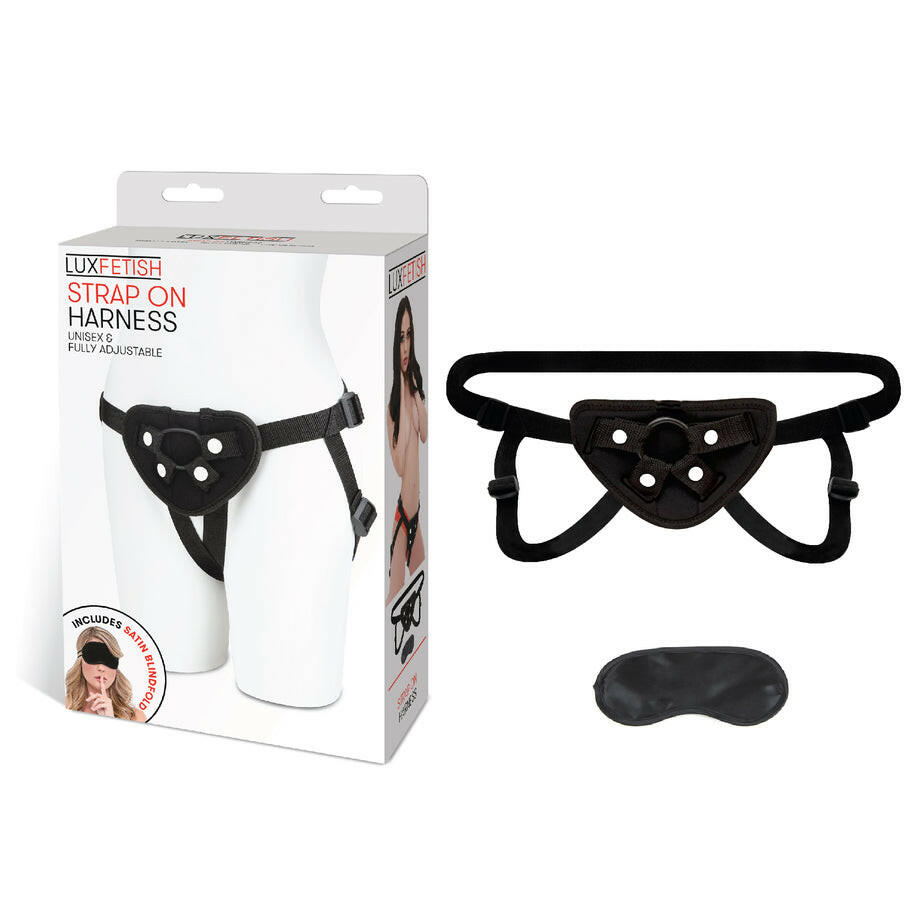 Lux Fetish Strap on Harness Black