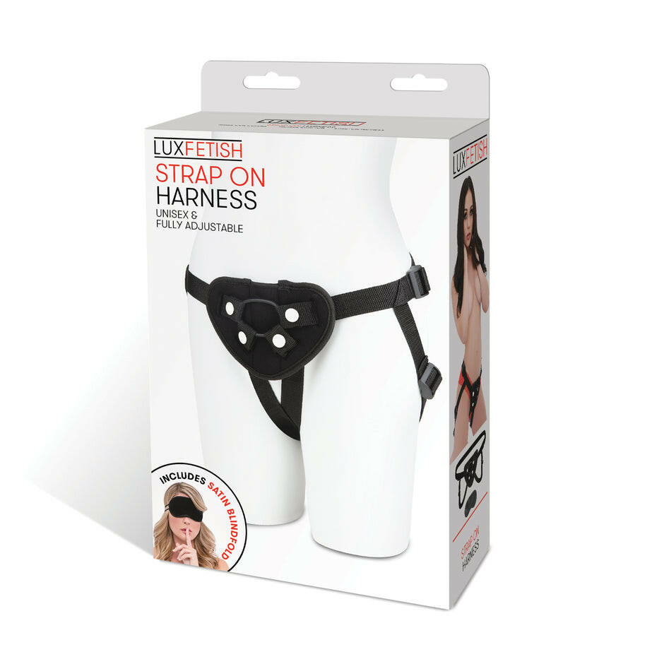 Lux Fetish Strap on Harness Black