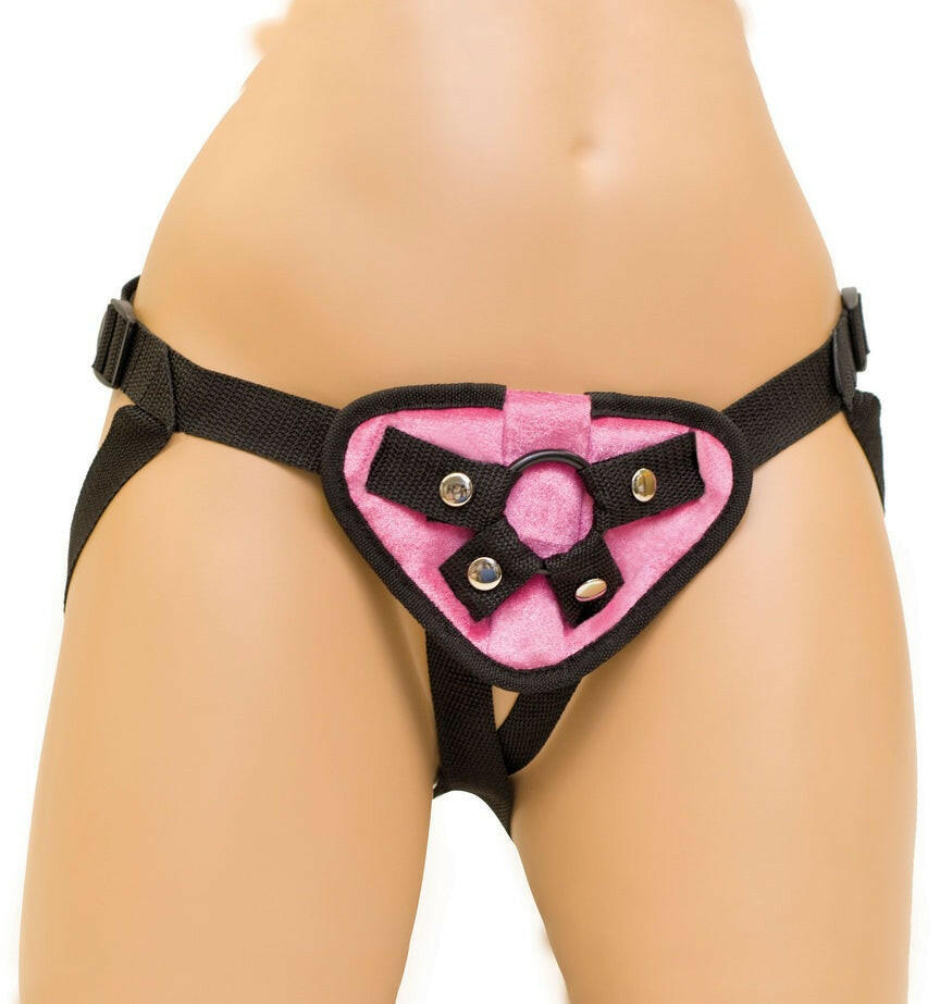 Lux Fetish Strap on Harness Pink