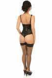 Lavish Black Patent Open Cup Underwire Waist Cincher