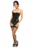 Lavish Black Patent Overbust Corset
