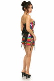 Lavish 2 PC Rainbow Glitter Bustier & Skirt Set