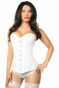 Lavish White Brocade Corset