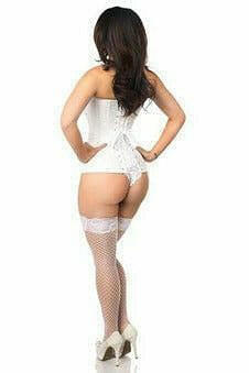 Lavish White Brocade Corset