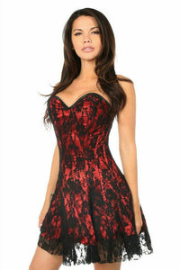 Lavish Red Lace Corset Dress