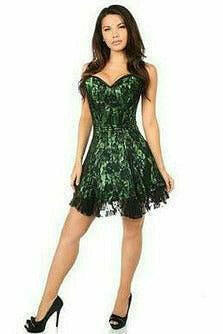 Lavish Green Lace Corset Dress