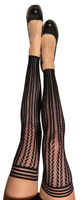 Kixies Lindsay Footless Fishnet Thigh-highs