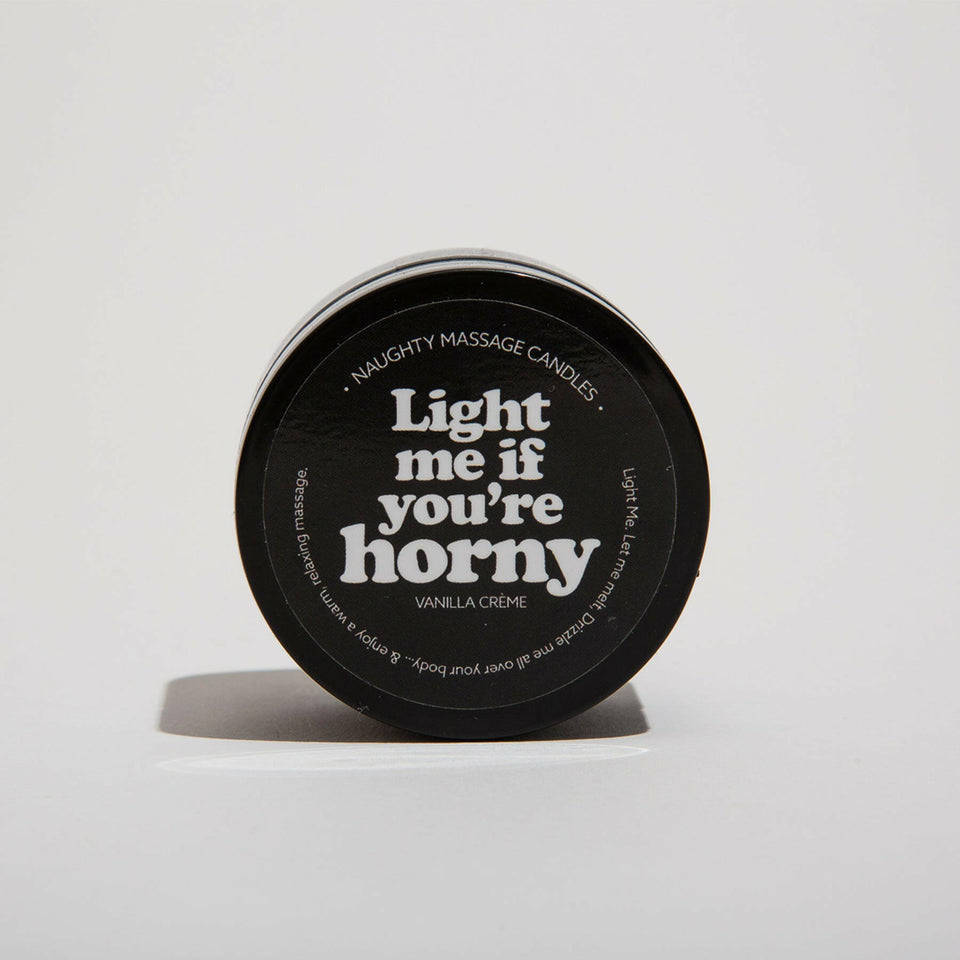 Light Me If You're Horny - Naughty Mini Massage Candle