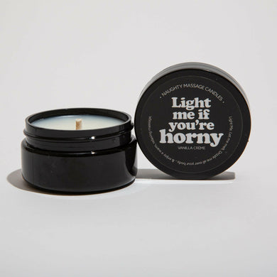 Light Me If You're Horny - Naughty Mini Massage Candle