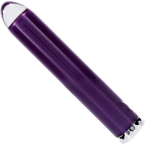 Playboy Amethyst Vibrating Glass Vibe- Purple