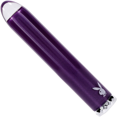 Playboy Amethyst Vibrating Glass Vibe- Purple