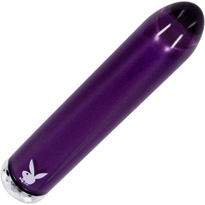 Playboy Amethyst Vibrating Glass Vibe- Purple