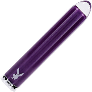 Playboy Amethyst Vibrating Glass Vibe- Purple