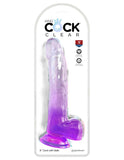 King Cock Clear King Cock Clear with Balls - Purple