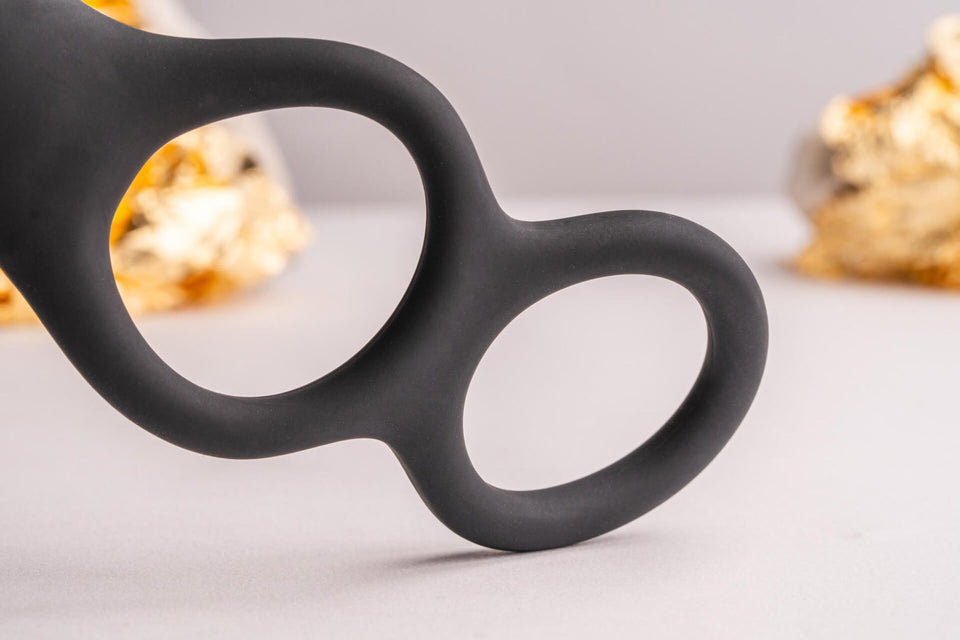 Rocks-Off The-Vibe C-Ring and P-Spot Stimulator- Black