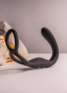 Rocks-Off The-Vibe C-Ring and P-Spot Stimulator- Black