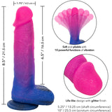 Naughty Bits Ombre Hombres vibrating suction cup 8.5"