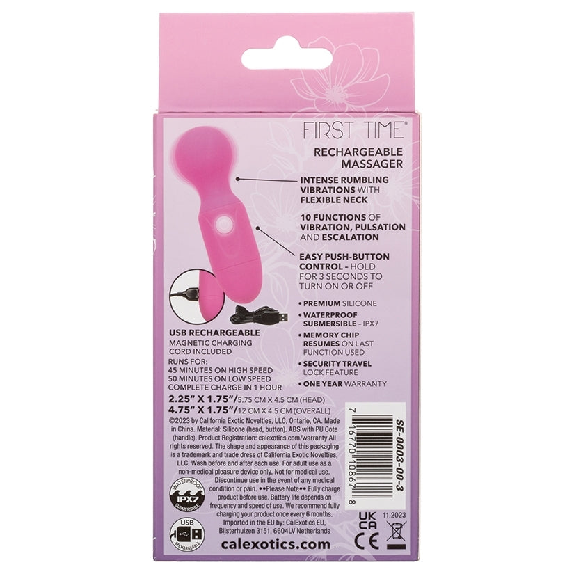 Cal-Exotics First Time Rechargeable Massager-Pink