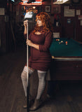 Grey Argyle Thigh Highs