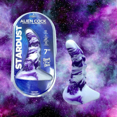Stardust Alien Cock Silicone Fantasy Dildo 7in