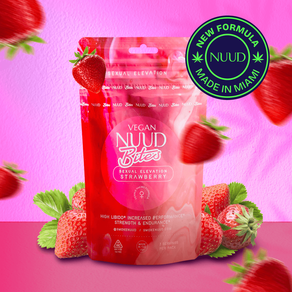 NUUD BITES Female Aphrodisiac Gummies Strawberry