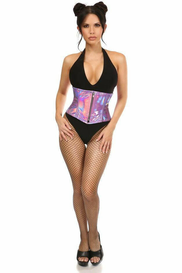 Top Drawer Lavender Holo Steel Boned Mini Cincher