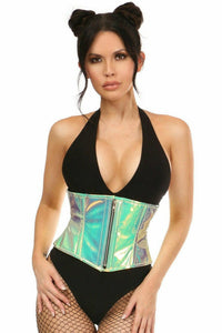 Top Drawer Mint Green Holo Steel Boned Mini Cincher