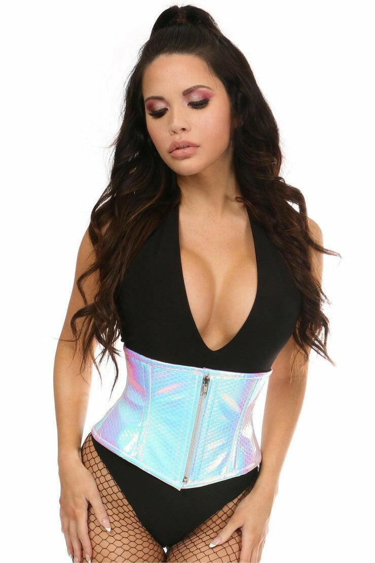 Top Drawer Mermaid Holo Steel Boned Mini Cincher