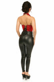 Top Drawer Red Patent Steel Boned Collared Bustier Top