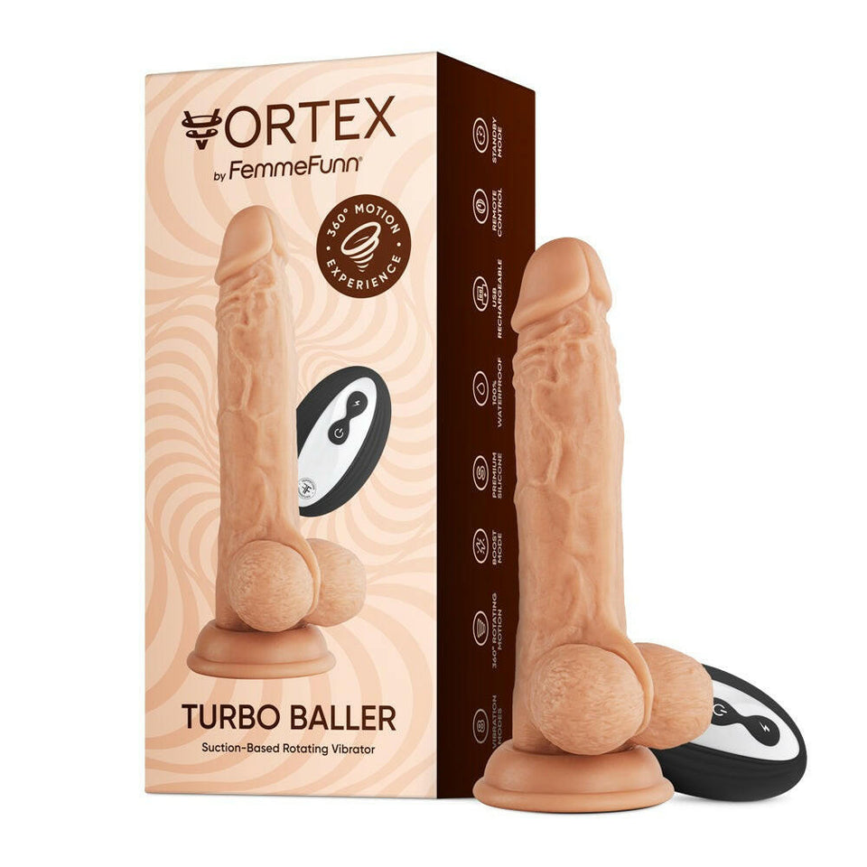 Femmefunn Vortex Turbo Baller 2.0 Rotating And Vibrating Dildo