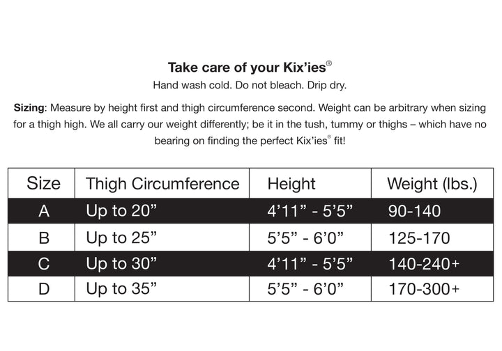 Kix'ies Keila Semi Opaque Fringe Thigh High Black
