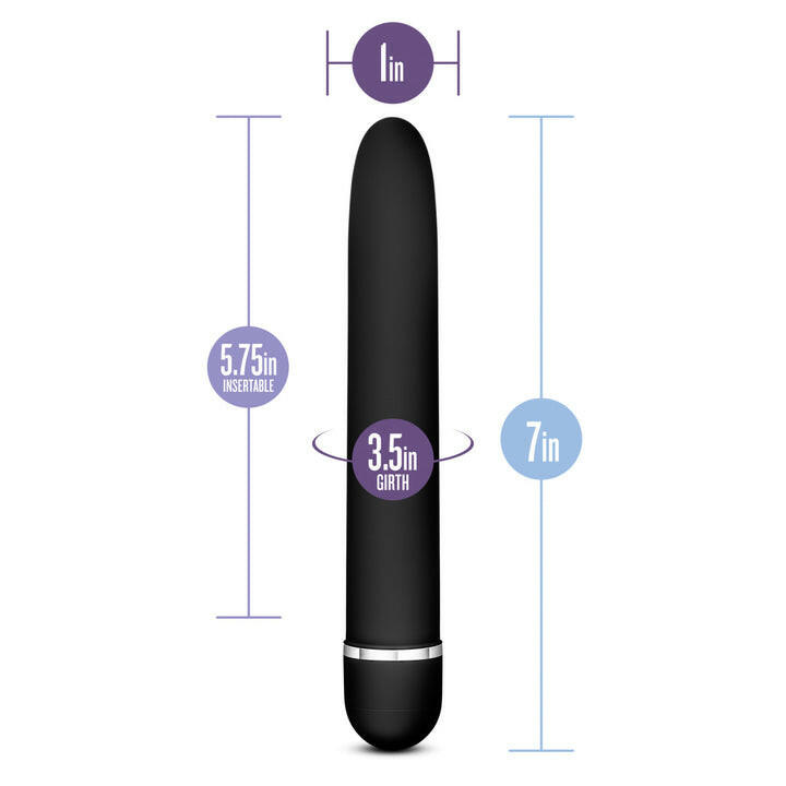 Rose Luxuriate Black 7-Inch Vibrator
