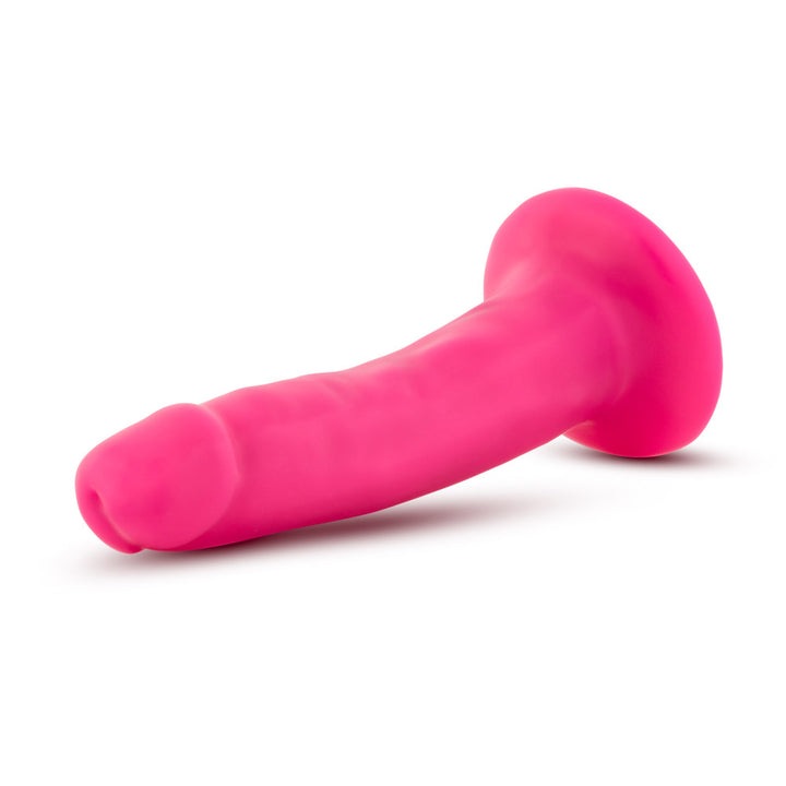 Blush Neo 6 in. Dual Density Dildo with Suction Cup Neon Pink