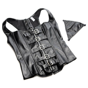 Lace-Up Corset And Thong