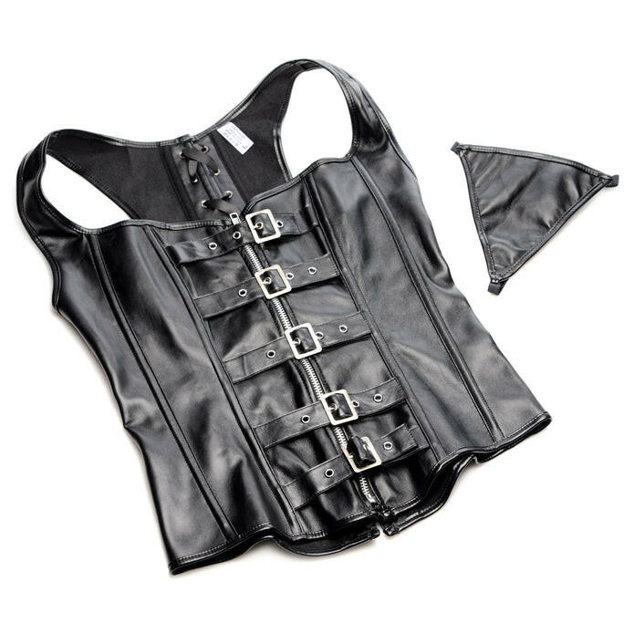 Lace-Up Corset And Thong